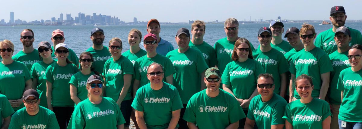 fidelity volunteers on island