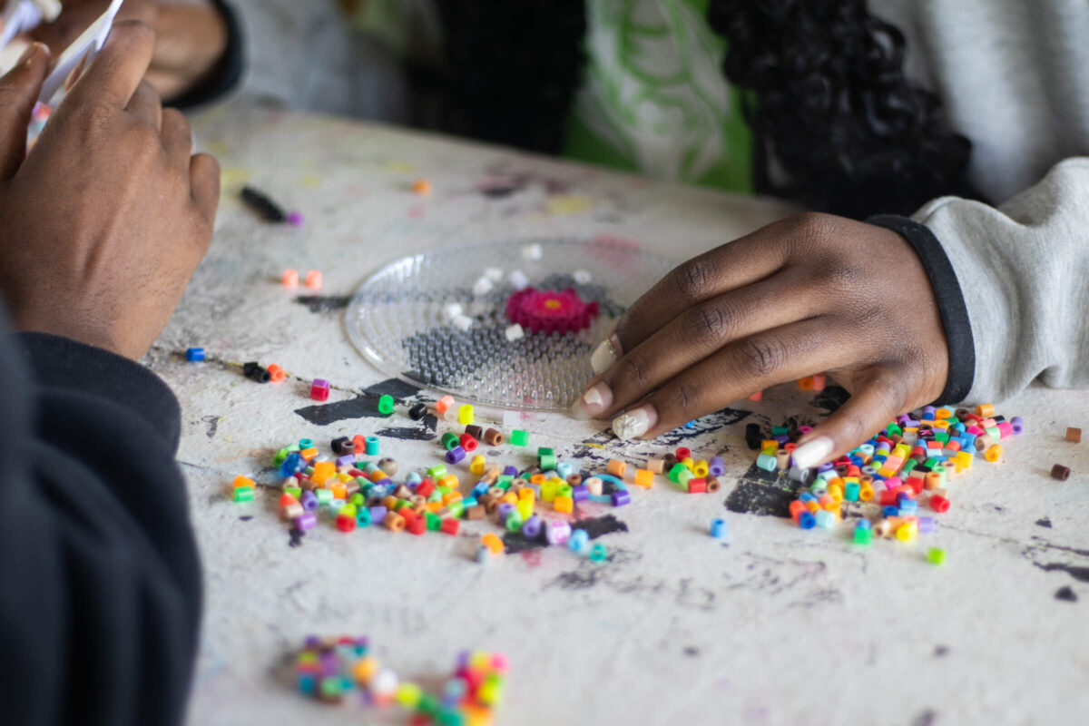 A beads art activity