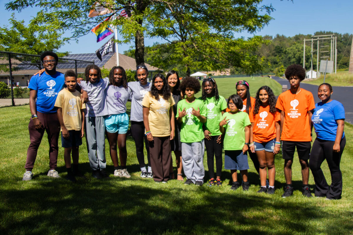 Mayor Michelle Wu with campers