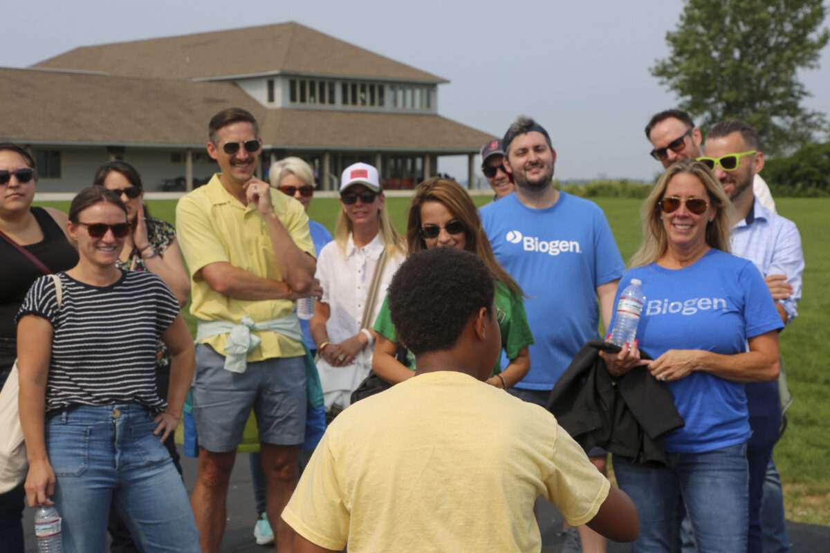 Biogen employees visit Camp Harbor View