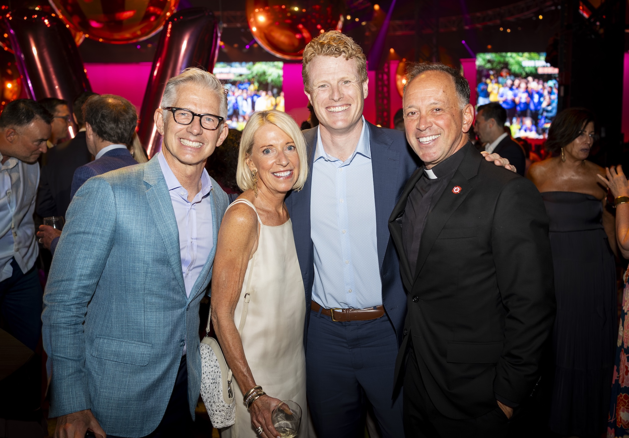 Camp Harbor View – Bryan Rafanelli, Sharon McNally, Joe Kennedy III, Father John Unni
