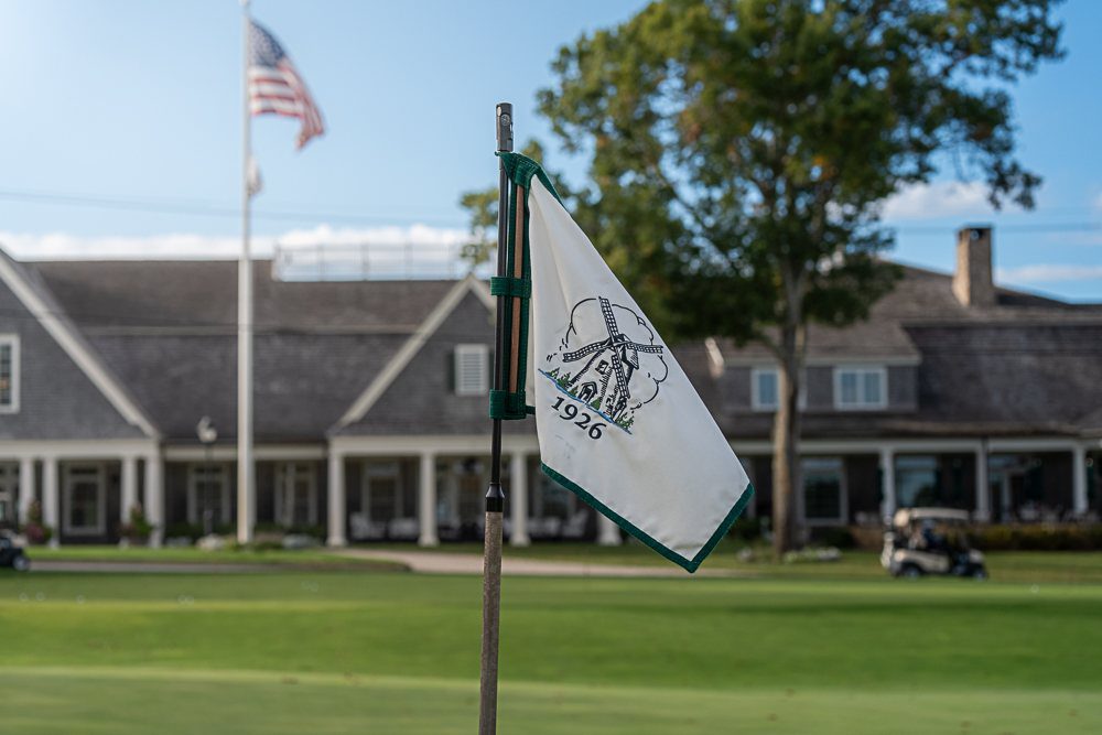 The Oyster Harbors flag flies at the CHV Golf Classic.